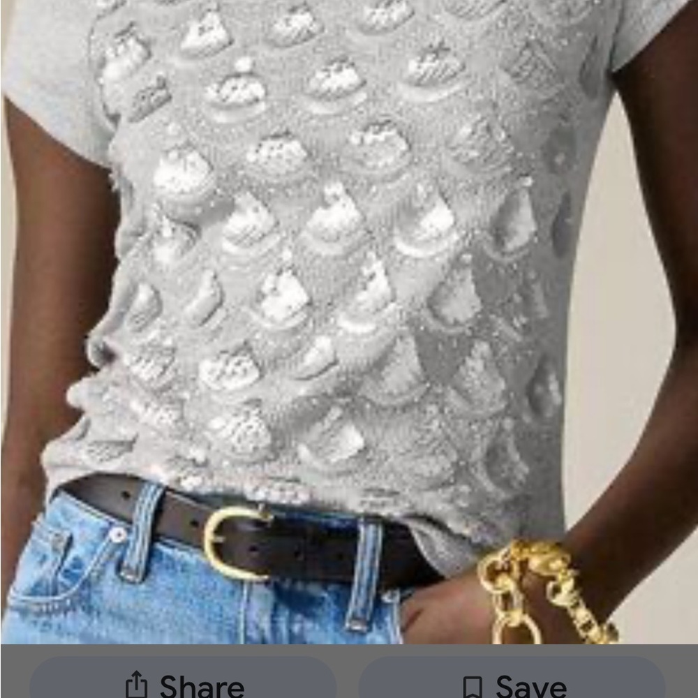 J. Crew Gray Graphic Polo T-Shirt